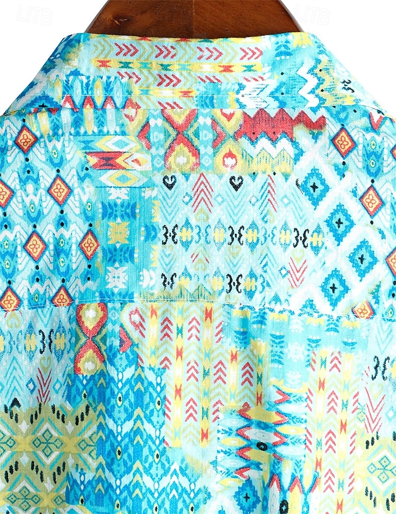 Retro Cikánský 70. léta Tričko Havajské košile Hippie Květinový Pánské předvečer Všech svatých Karneval hudební festival Plážová dovolená Retro tematická párty Dospělé Tričko 2025 - $25.99 –P6