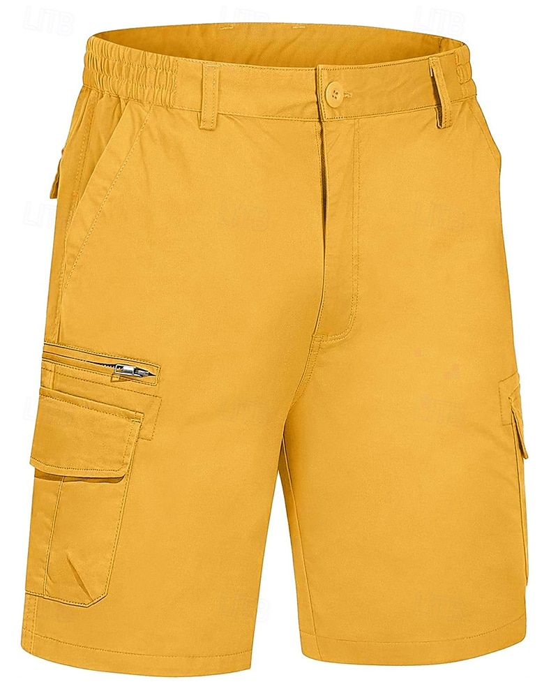 Per uomo Pantaloncini cargo Shorts Pantaloncini Estivi Elastico in vita Multi-tasche Tasca con Patta Semplice Comodità Indossabile Lunghezza al ginocchio All'aperto Sport Quotidiano Moda Casual Nero del 2025 a $40.99 –P1
