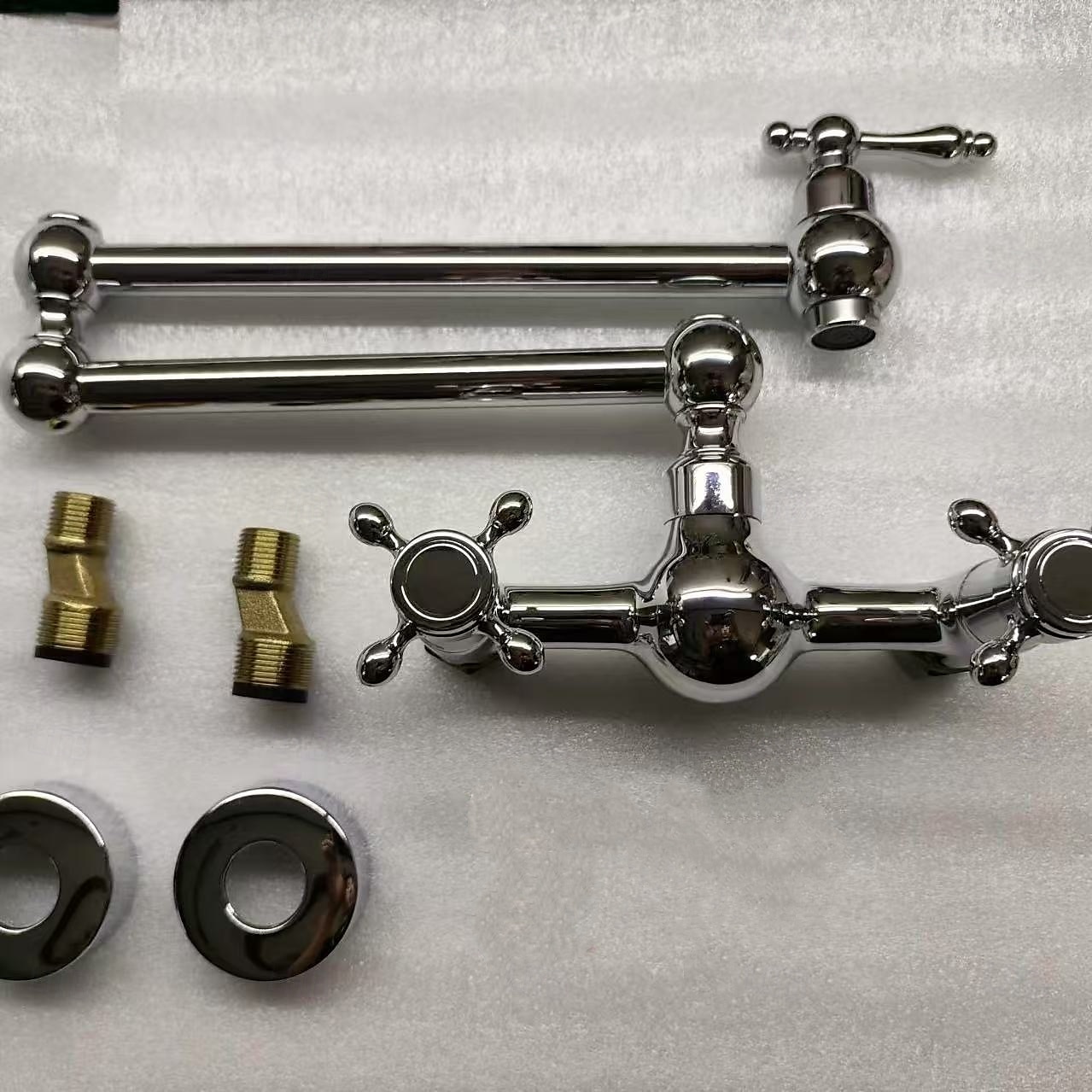 Bathroom Sink Faucet - Wall Mount Electroplated Centerset Single Handle Two HolesBath Taps 2025 - $210.59 –P7