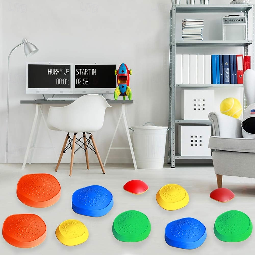 OMNISAFE Kids Balance Stepping Stones - Non-Slip Textured Surface & Rubber Edges  Indoor/Outdoor Obstacle Course Toy for Coordination, Strength & Sensory Training 2025 - $52.99 –P7