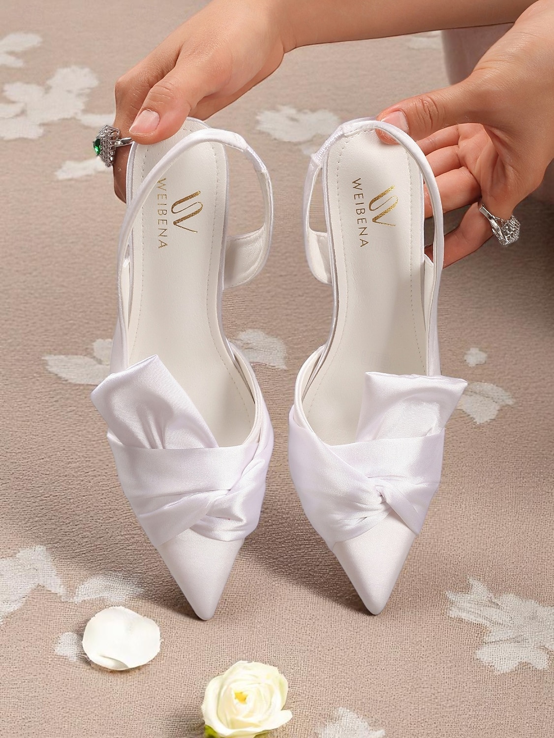 Damen-Slingback-Pumps aus rosa Satin mit übergroßer Schleife – schicke Cocktailparty-Schuhe für Brautjungfern, Verabredungen, Hochzeitsgäste und Frühlings-Gartenveranstaltungen 2026 - $34.99 –P6