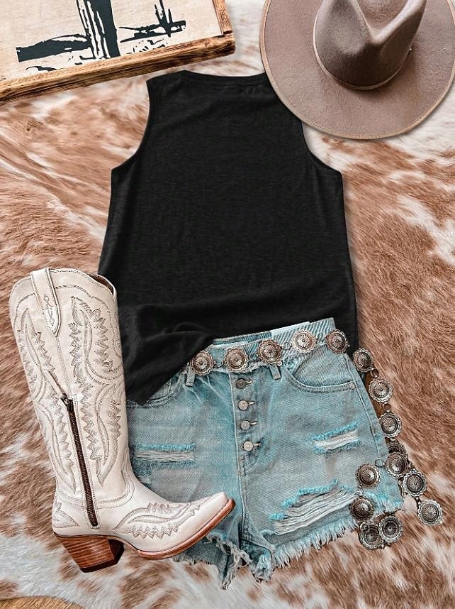 Pentru femei Cămașă Bluză Imprimeu Grafic Boemia Epocă Tropical Fără manșon Stil Nautic Topuri obișnuite Zilnic Negru Gri Vară Primăvară 2026 - $19.99 –P2