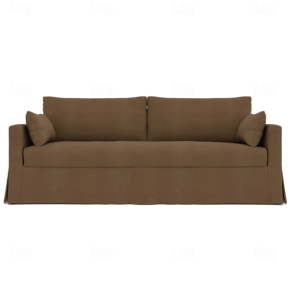 غطاء أريكة مناسب لأريكة هيلتارب، أغطية مخملية مبطنة بلون واحد 2025 - $241.69 –P14