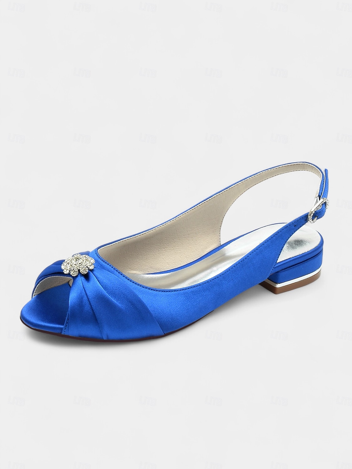 női szatén slingback esküvői magassarkúk kristálydíszítéssel - elegáns menyasszonyi slingbackek különleges alkalmakra 2025 - $46.99 –P2