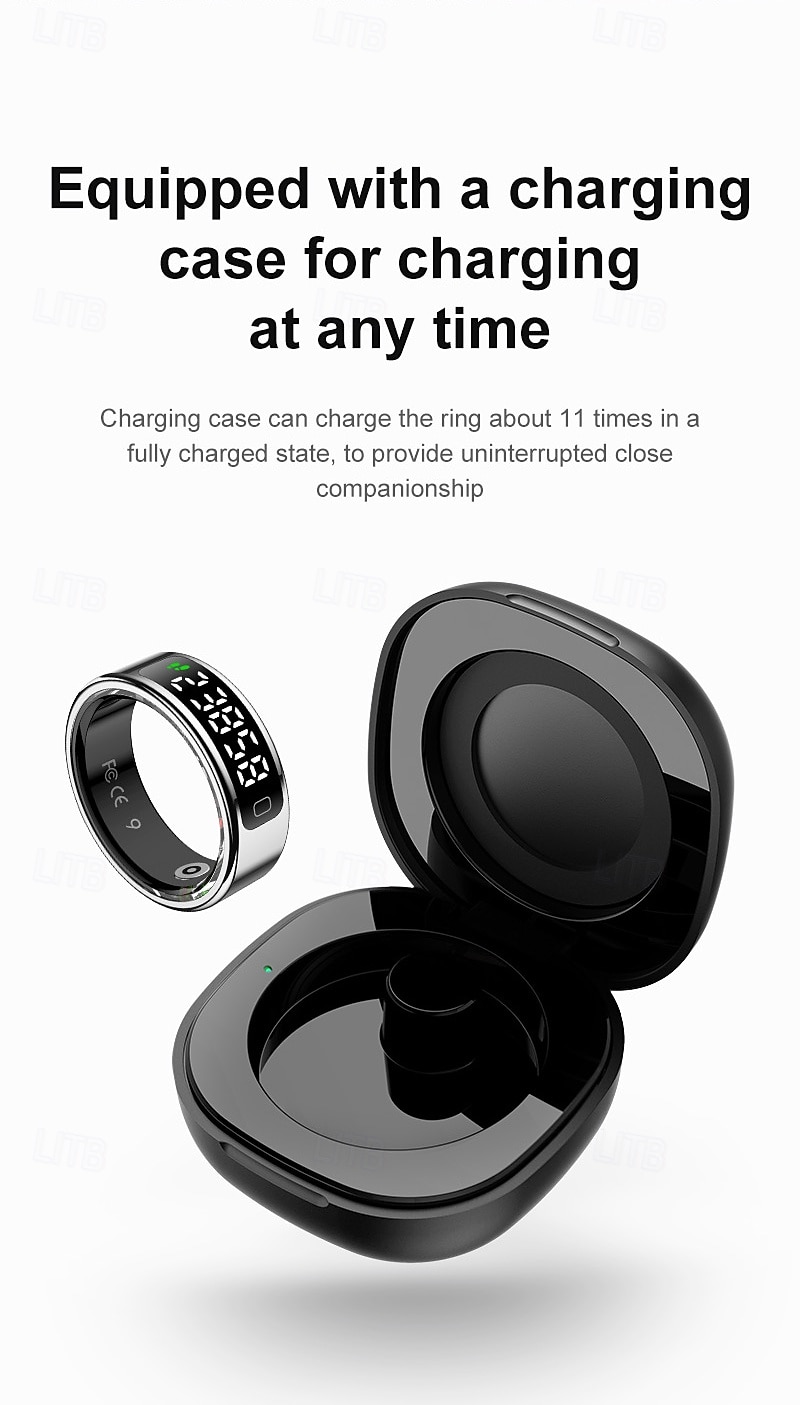 R11C Smart Ring with Touch Display & Charging Case – Heart Rate, Sleep, Blood Oxygen Monitor, Step Tracker, Gesture Control, Waterproof Stainless Steel Fitness Ring 2026 - $58.99 –P13