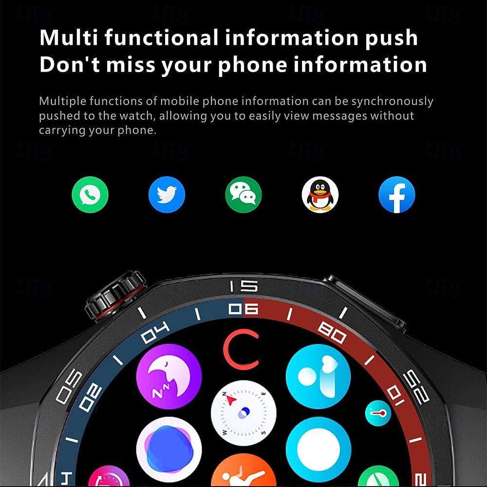 S6Pro Smart Watch 1.62" Bluetooth Fitness Tracker for Men with Compass, Step Counter, Call & Message Reminder, Sleep Monitor, Voice Assistant, IPX Waterproof, Compatible with Android iOS 2025 - $59.99 –P10