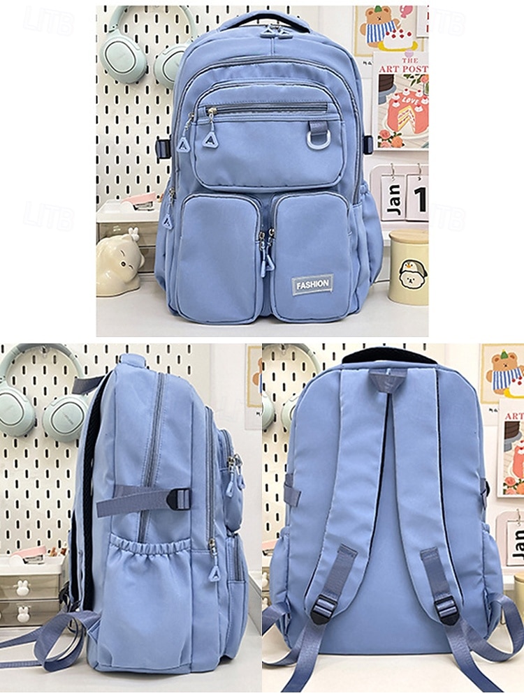 Women's Waterproof Nylon Campus Backpack with Multi-Pocket Storage - Lightweight Large Capacity College Bag for Teens to School and Daily Commuting 2025 - $32.99 –P8