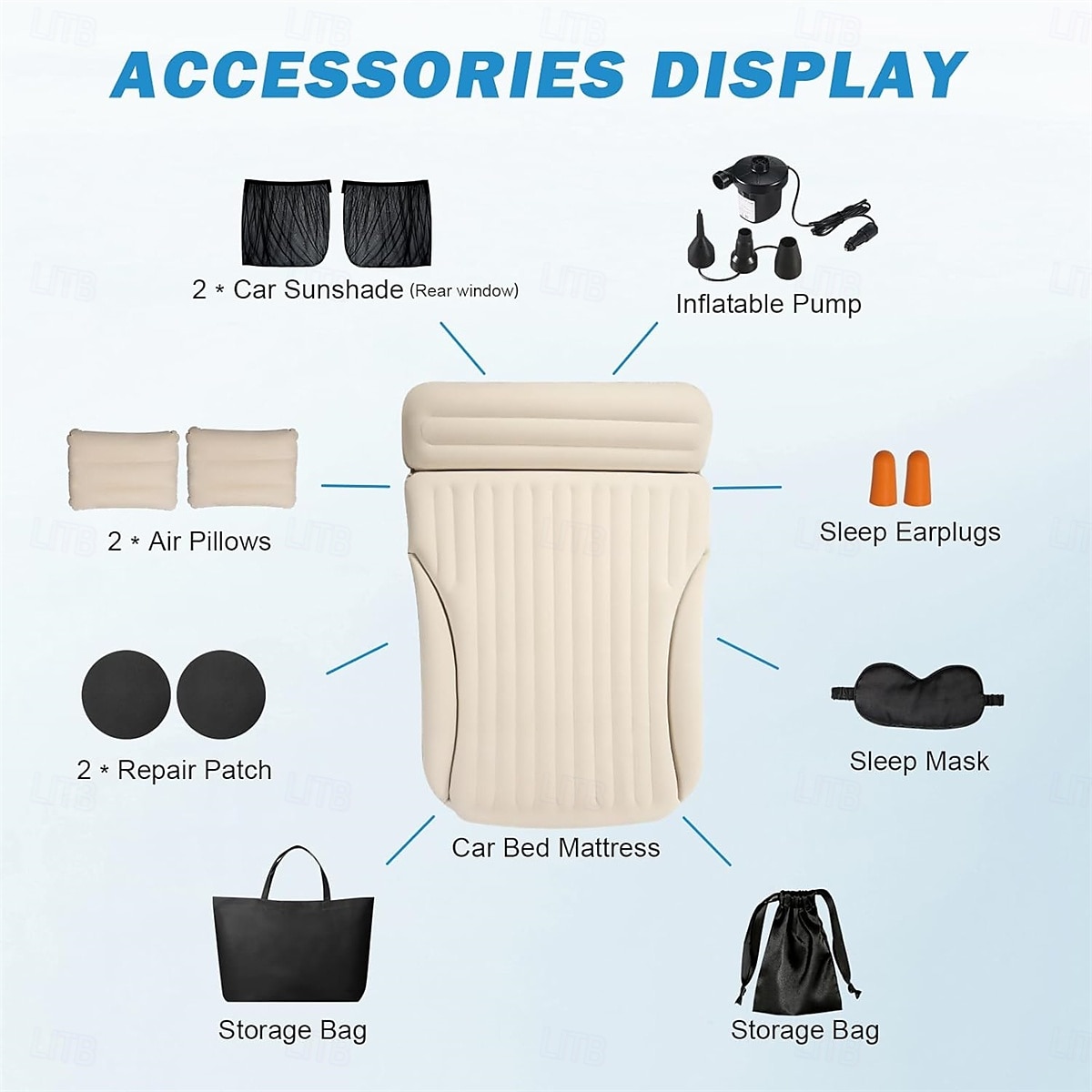 Colchón inflable para coche con bomba para SUV, minivan, MPV, viajes por carretera 2025 - $95.99 –P7