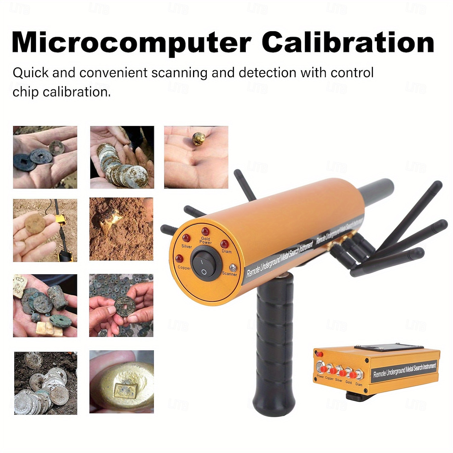 Metal Detector 30m Depth 1200m Range 6 Antenna Highly Accurate Metal Pinpointer Handheld Golden Diamond Miner Detector Metal Finding Detector Remote Search Underground Metal Device for Silvery Copper 2025 - $247.89 –P4