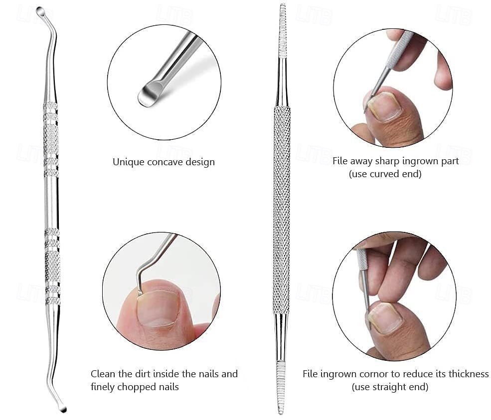 7-teiliges Zehennagelknipser-Set für Senioren mit dicken Zehennägeln, robuster Nagelknipser mit langem Griff für Erwachsene, Werkzeugset für eingewachsene Zehennägel, großer Zehennagelschneider aus 2025 - $23.99 –P8