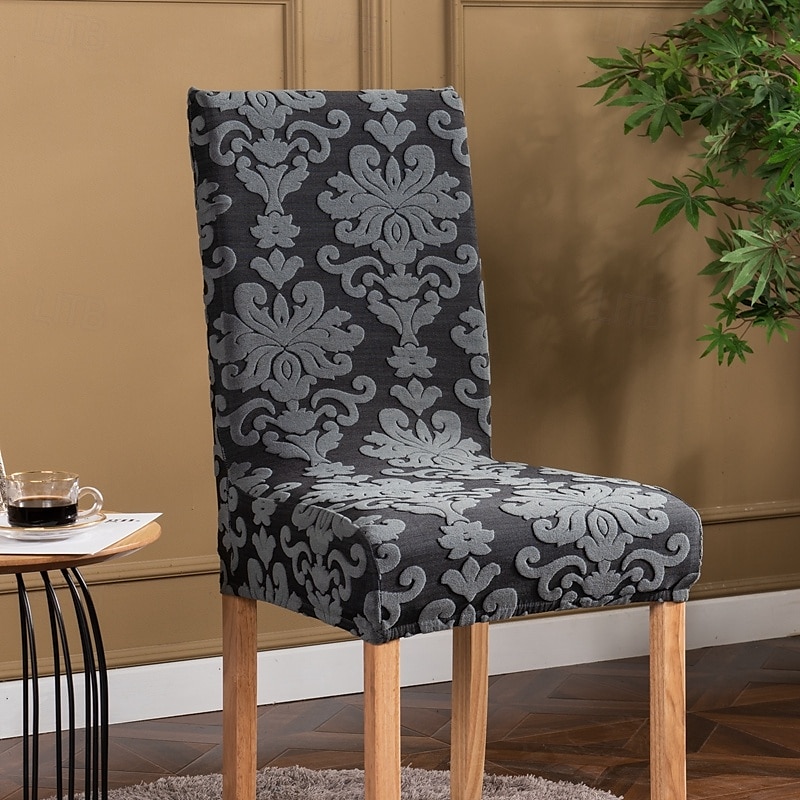Funda para silla de comedor para el hogar, de tela polar, elástica, para el asiento 2025 - $13.99 –P3