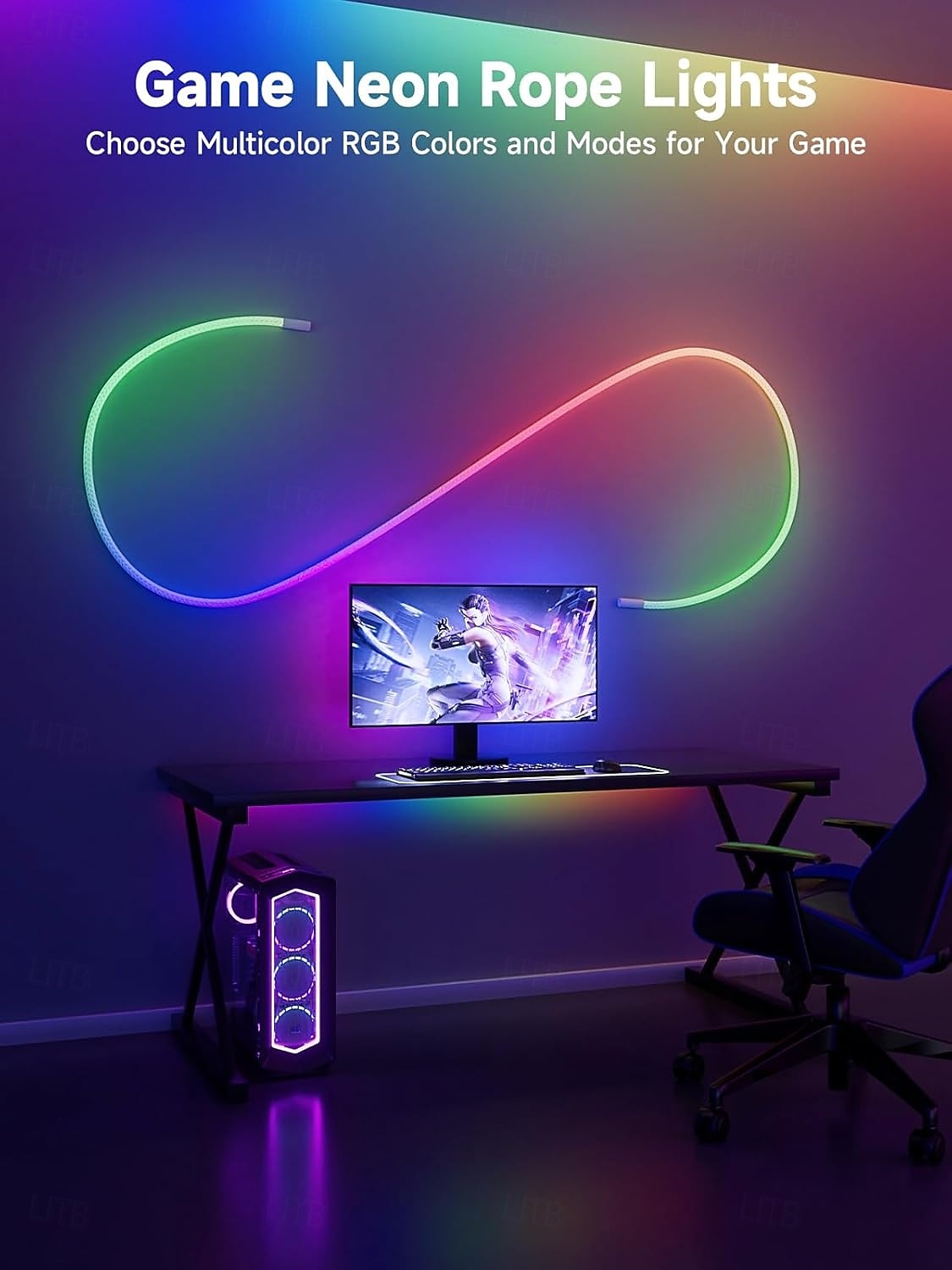 2M/3M/5M Neon LED Strip Lights 360 Luminous Waterproof Strip with Music Sync Remote & APP Control USB-Powered Flexible Lighting for Indoor/Outdoor Gaming Room Bedroom and Wall Decor 2025 - $25.99 –P8