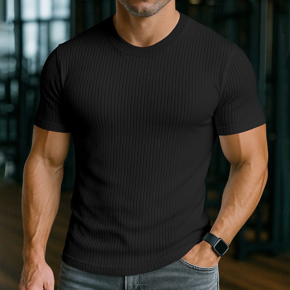 Pánské Tričko Svalová košile Tričko s žebrovaným úpletem Tričko Top Krátké rukávy Tričkový Léto Celý rok Bez vzoru Pit Strip Módní Designové Základní Jednoduchý Dovolená ulice Ležérní Bílá Černá Šedá 2025 - $16.49 –P10