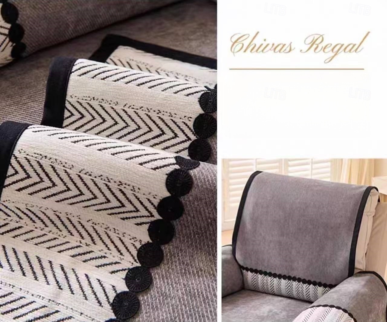 1Set/4Pieces Recliner Chair Cover Solid Color Geometric Jacquard Jacquard Polar Fleece Slipcovers 2025 - $36.99 –P6