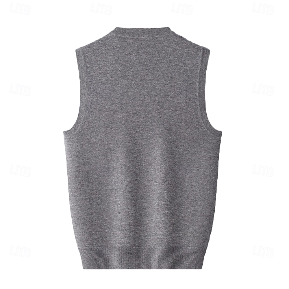 Herren Pullunder Stricken Jacquard Geometrisches Muster V Ausschnitt Täglich Westen Urlaub Heim Bekleidung Ärmellos Sommer Frühling Schwarz Khaki S M L 2025 - $57.99 –P4