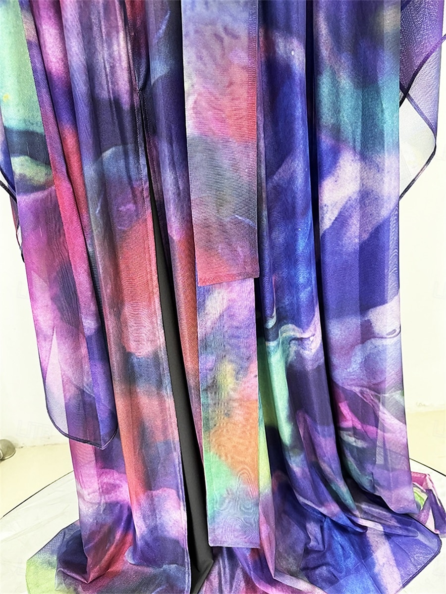 Robe Quinceanera A-Line Élégante Robe Formelle Mariage Longue à la Traîne Manches Longues Col Haut Chiffon avec Plis Robe Invité de Mariage de 2025 ? $149.99 –P6