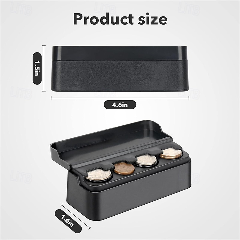 Car Coin Holder Organizer – Spring-Loaded Coin Storage Box for Penny, Nickel, Dime, Quarter – Compact Dashboard Change Holder for Cars, Trucks, SUVs 2025 - $11.99 –P6