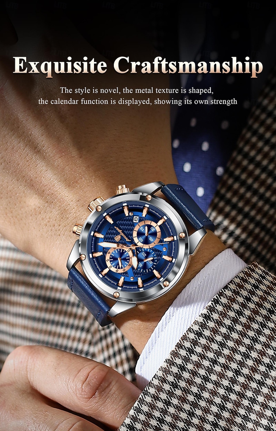 860 New Fashionable Luxury Men's Waterproof Watch Multi functional Luminous Men's Quartz Watch 2026 - $36.99 –P5