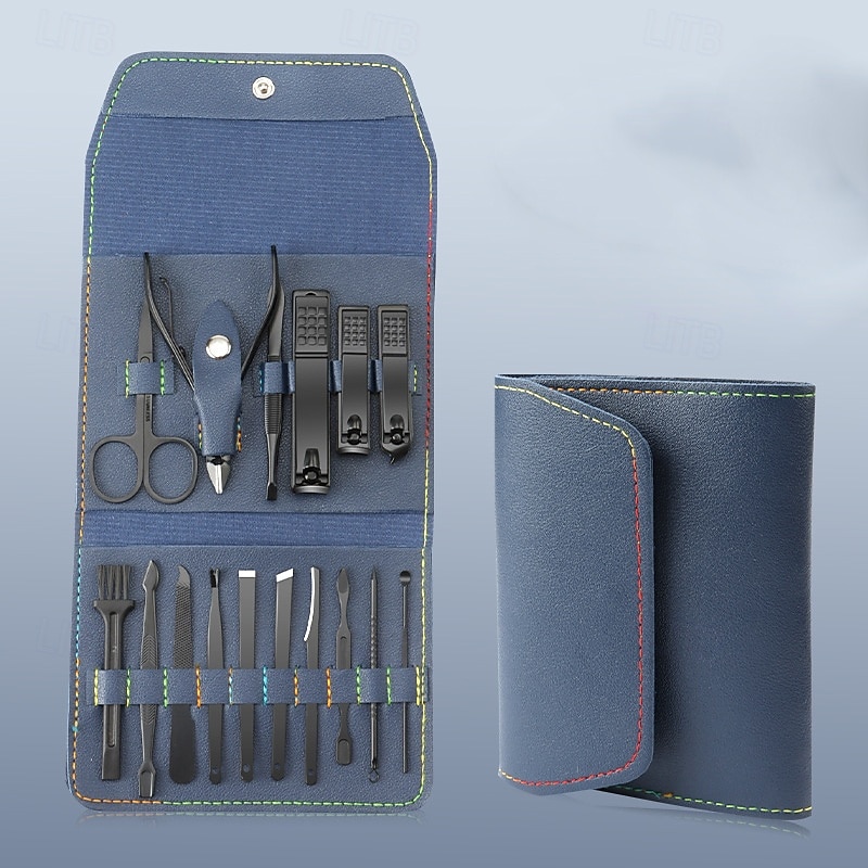 Kit per pedicure con tagliaunghie professionale 16 in 1, set per manicure, strumenti per la cura delle unghie in acciaio inossidabile, kit per la cura delle unghie con lussuosa custodia da viaggio in del 2025 a $9.49 –P9