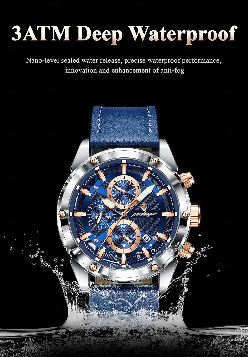 860 New Fashionable Luxury Men's Waterproof Watch Multi functional Luminous Men's Quartz Watch 2026 - $36.99 –P9