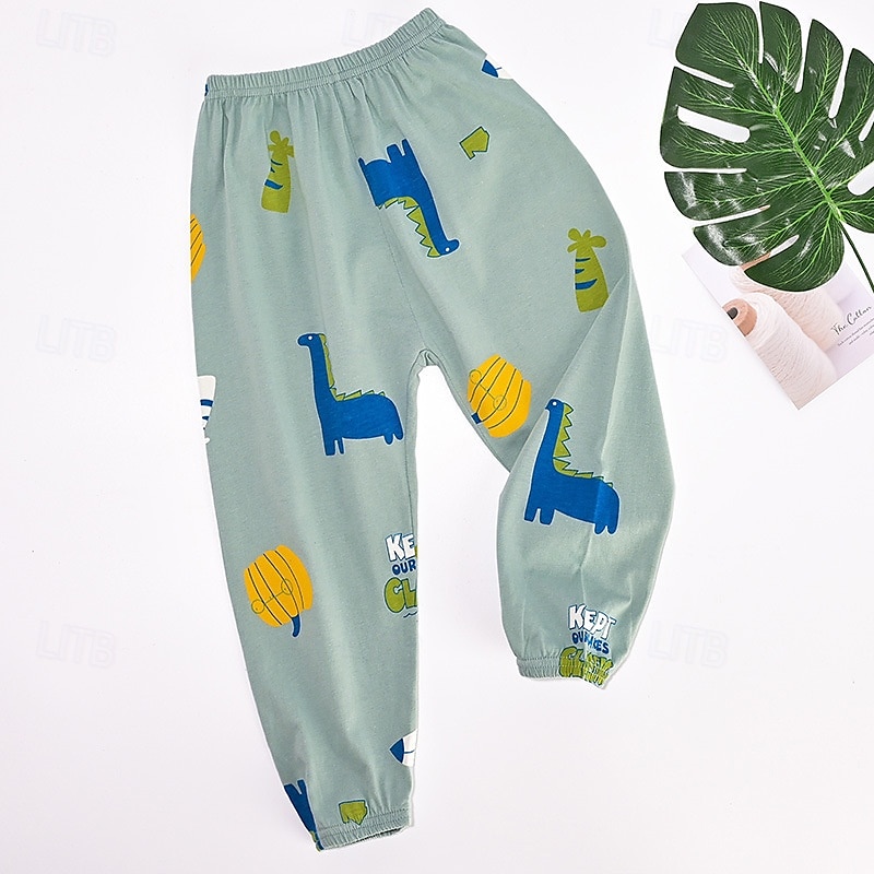 Kinder Jungen Hose Hose Gestreift Weich Komfort Hose Outdoor Basic Weiß Gelb Hellgrün Mittlere Taille 2025 - $5.99 –P18