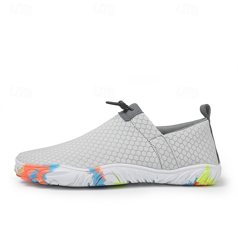 Slip-on nettingsko for menn i beige og oransje – elastiske, pustende loafers for reiser, sommerutflukter og enkel bruk på farten 2025 - €27.99 –P3
