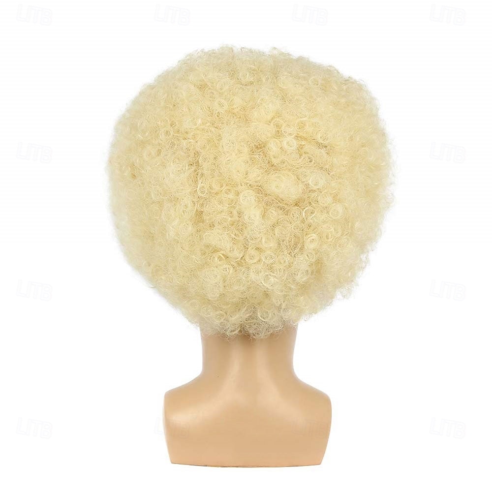 Disco Afro-peruk fluffig syntetisk 70-tals hippie kostymperuk för män blont Halloween-peruker 2025 - $24.99 –P5