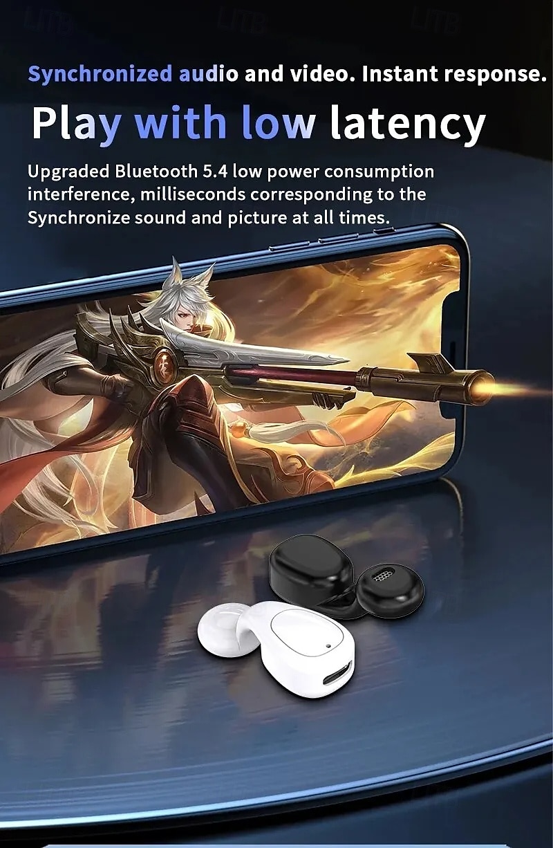 Z58 Ear Hook Bluetooth 5.0 Wireless Headphones – TWS Low Latency Gaming Earbuds with Mic, HiFi Sound, Noise Reduction for Sports & Travel 2025 - $20.99 –P4