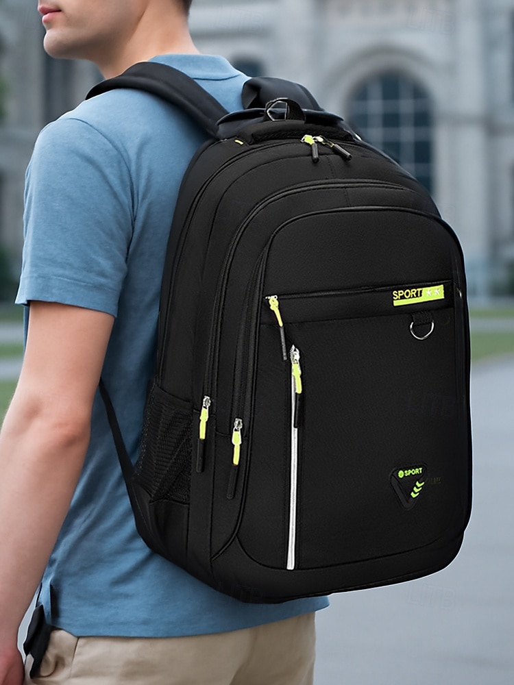 wasserabweisender Herrenrucksack mit mehreren Fächern, großem Fassungsvermögen und Reflektorstreifen für Reisen, Schule und Outdoor 2025 - $29.99 –P1