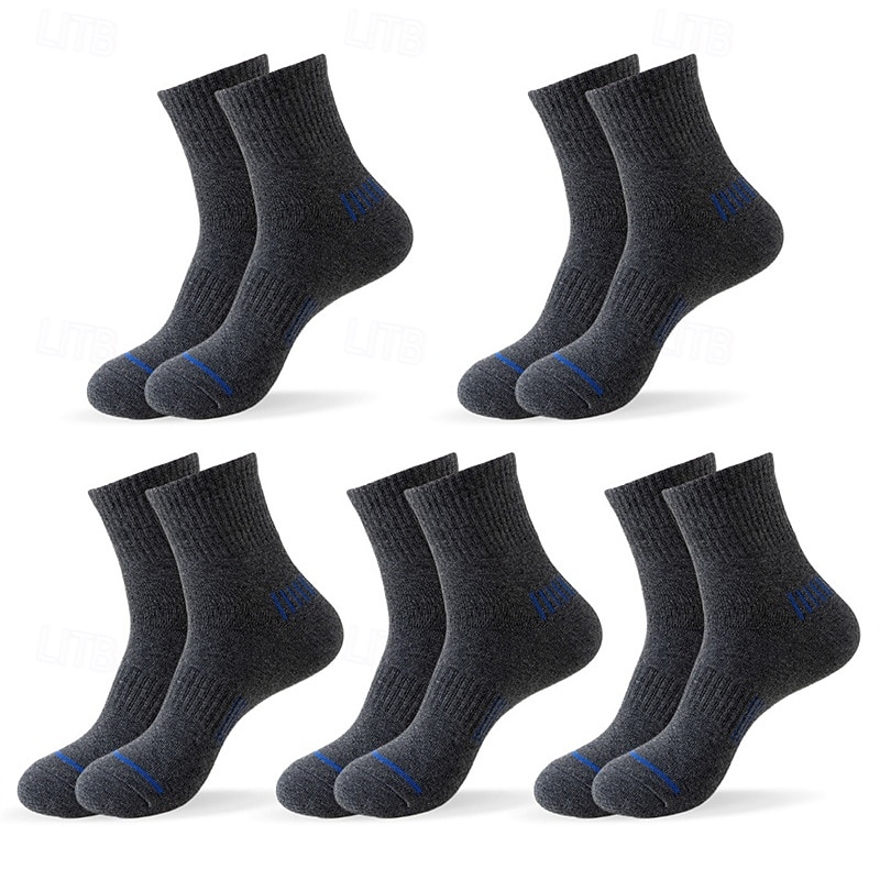 Per uomo 5 Paia Pacchi Multipli Calzini Calzini da Corsa Calzini Casual Nero Bianco Colore A righe Vacanza Sport & Outdoor Quotidiano Base Medio Primavera Autunno Moda Casual del 2025 a $9.49 –P4
