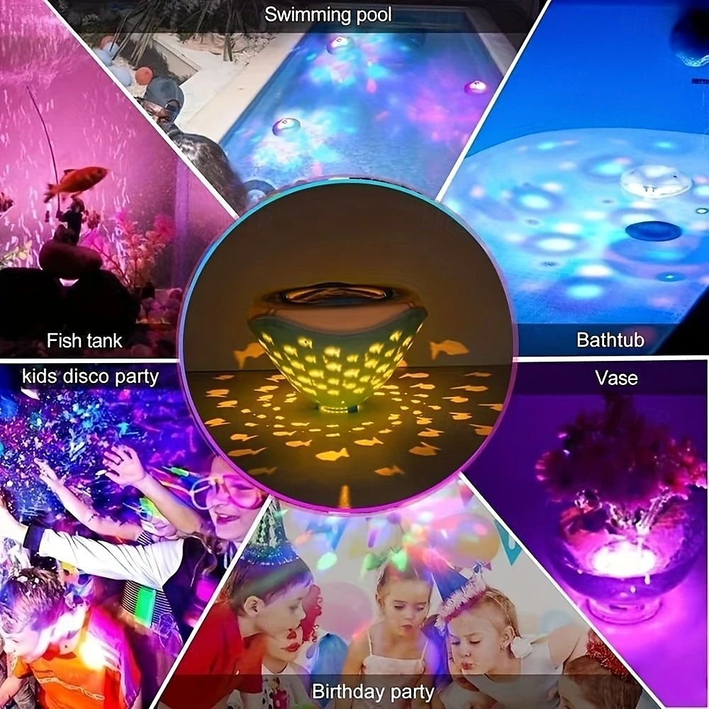2 Pcs Underwater Lights Floating Bathtub Lights with Colorful Fish Pattern Pool Lights for Glowing Bath Toys Aquarium Holiday Party Decoration 2025 - $37.99 –P9