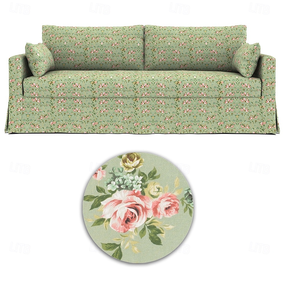 Sofabezug für Hyltarp-Sofa, gesteppt, floral, 100 % Baumwolle 2025 - $226.49 –P11