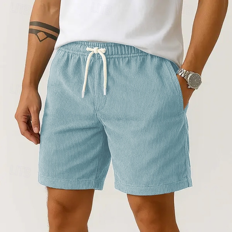 Per uomo Shorts Pantaloncini Estivi Pantaloncini casual Pantaloncini di velluto a coste Tasca Coulisse Elastico in vita Semplice Comodità Traspirante Corto All'aperto Vacanza Canotta sportiva Casual del 2025 a $15.49 –P6
