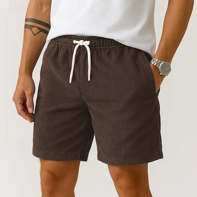 Per uomo Shorts Pantaloncini Estivi Pantaloncini casual Pantaloncini di velluto a coste Tasca Coulisse Elastico in vita Semplice Comodità Traspirante Corto All'aperto Vacanza Canotta sportiva Casual del 2025 a $15.49 –P8