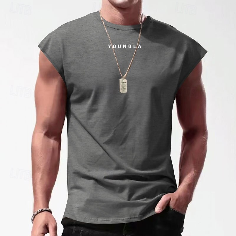 Per uomo Canotta Maglietta smanicata Canottiera Maglietta senza maniche Senza Maniche Girocollo Estate Lettera Moda Designer Essenziale Stampato Vacanza Streetwear Uscire Nero Bianco Rosso Maglietta del 2025 a $16.49 –P7