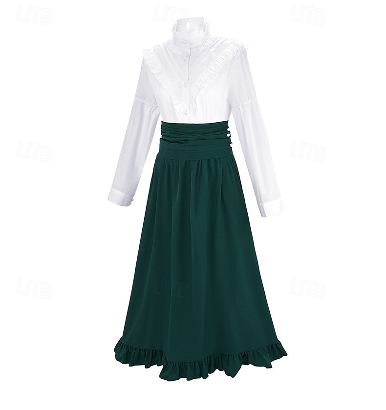 Βικτωριανής Εποχής Renascentist Lung Fustă Bluză / Cămașă Costum Cosplay Normal Guler în picioare Pentru femei Adulți Bluză Fustă 2025 - $70.99 –P3
