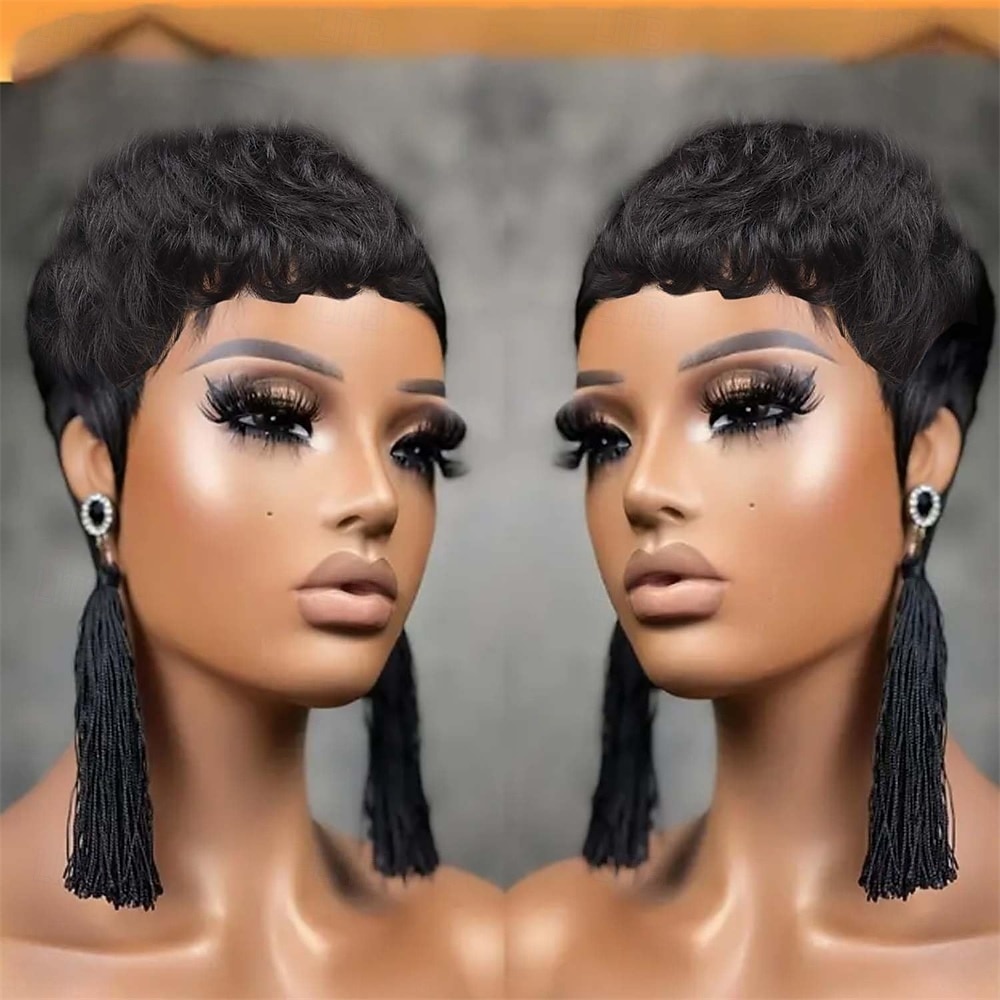 perucas pixie cut para mulheres negras peruca sintética perucas curtas em camadas de 2026 por $24.99 –P1