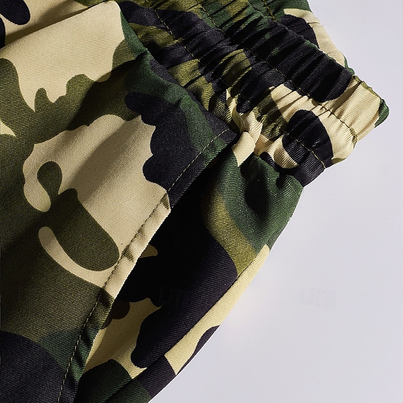 Per uomo Pantaloncini cargo Shorts Pantaloncini Estivi Coulisse Elastico in vita Multi-tasche Mimetico Comodità Indossabile Lunghezza al ginocchio All'aperto Sport Quotidiano Moda Casual Verde del 2025 a $18.99 –P12