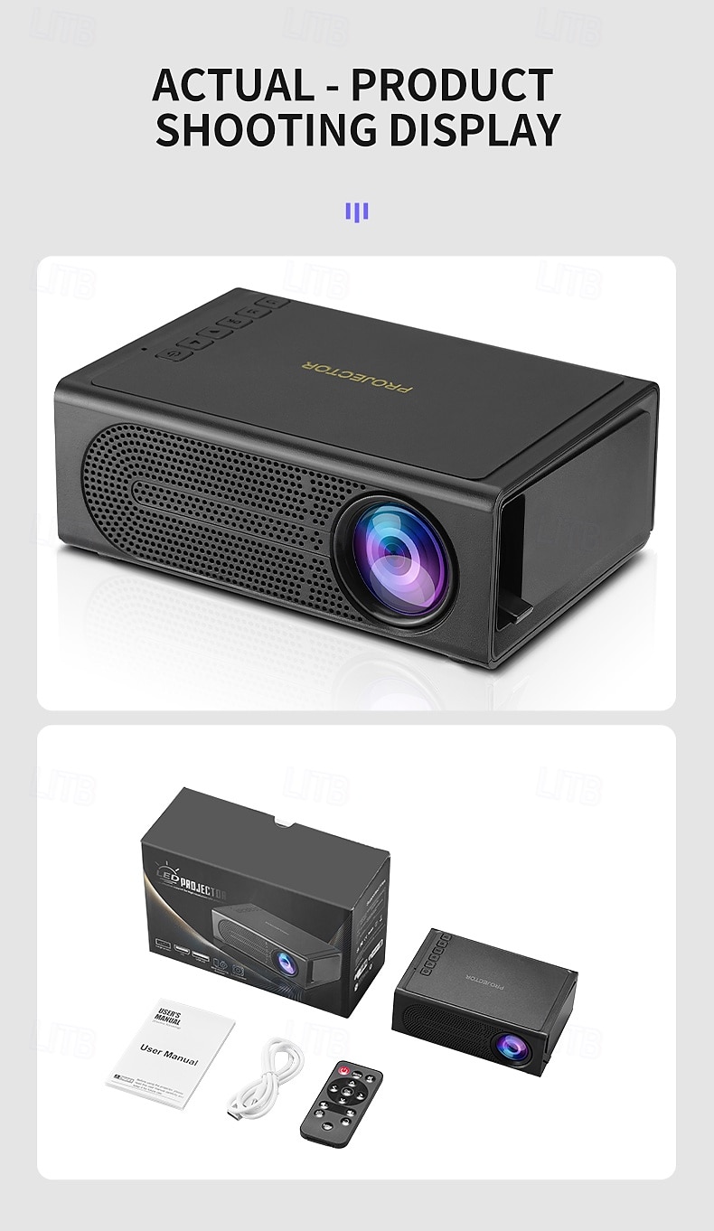 2025年 1080pモバイルプロジェクター - 有線電話接続、100インチ調整可能スクリーン、手動フォーカス、iOS / Android対応、自宅や屋外の映画館に最適 コレクション – $63.99 –P16