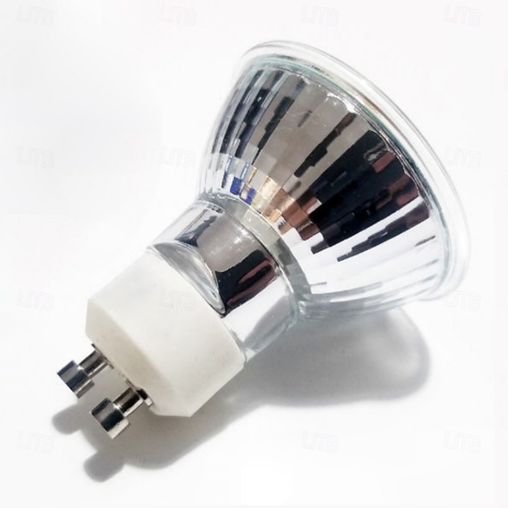 GU10 halogenlampa 220v 50w halogenlampor MR16 med glasskydd 2700k varmvit dimbar för ljusvärmare lampskena taklampa 6st 2025 - $16.49 –P3