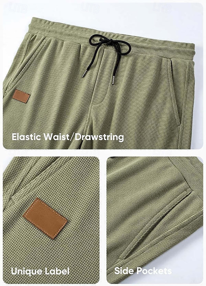 Per uomo Pantaloncini Waffle Shorts Pantaloncini Estivi Pantaloncini casual Tasca Coulisse Elastico in vita Semplice Comodità Traspirante Corto All'aperto Vacanza Canotta sportiva Casual Nero Bianco del 2025 a $18.99 –P3