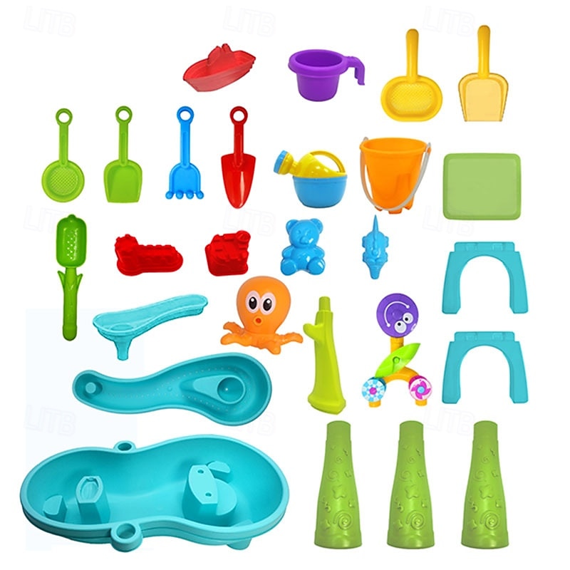 Table à eau pour tout-petits de 3 à 5 ans et de 1 à 3 ans - Table à eau d'extérieur pour enfants - Table sensorielle de sable, jouets d'été pour la plage, table d'activités pour bac à sable, jouets de 2025 ? $148.99 –P3