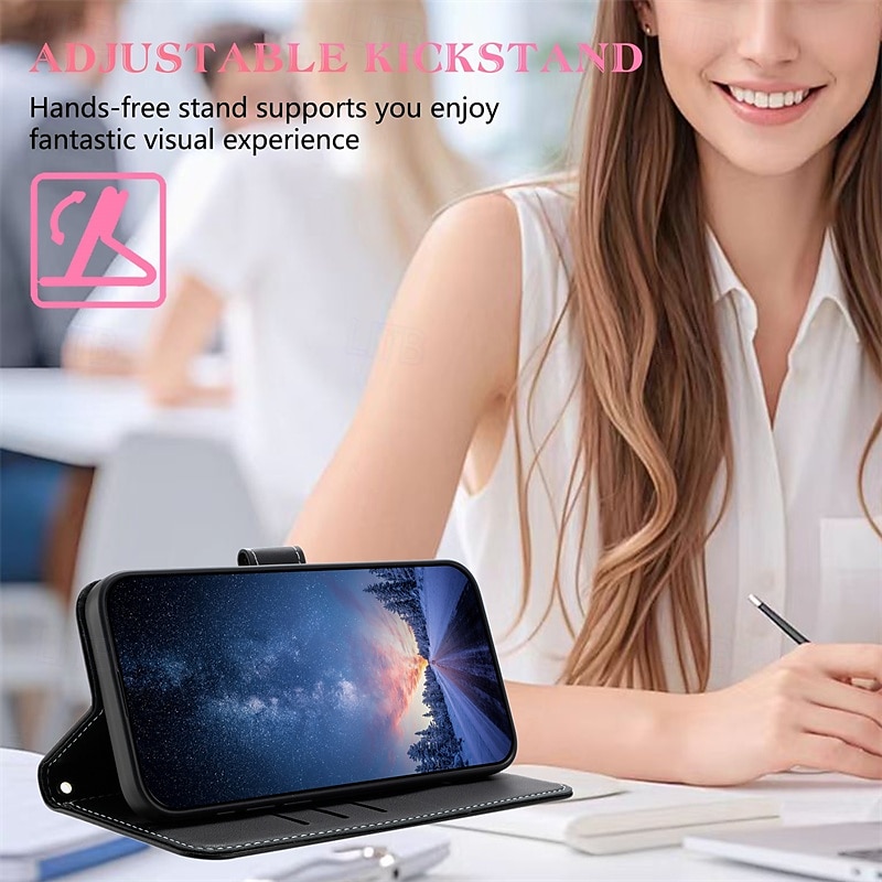 телефон Кейс для Назначение iPhone i16 15 14 Pro Max Plus 16e 13 12 11 Pro Max Кошелек для карт Откидная крышка с ремешком на запястье Защита от удара ПК Кожа PU 2025 - $10.99 –P5
