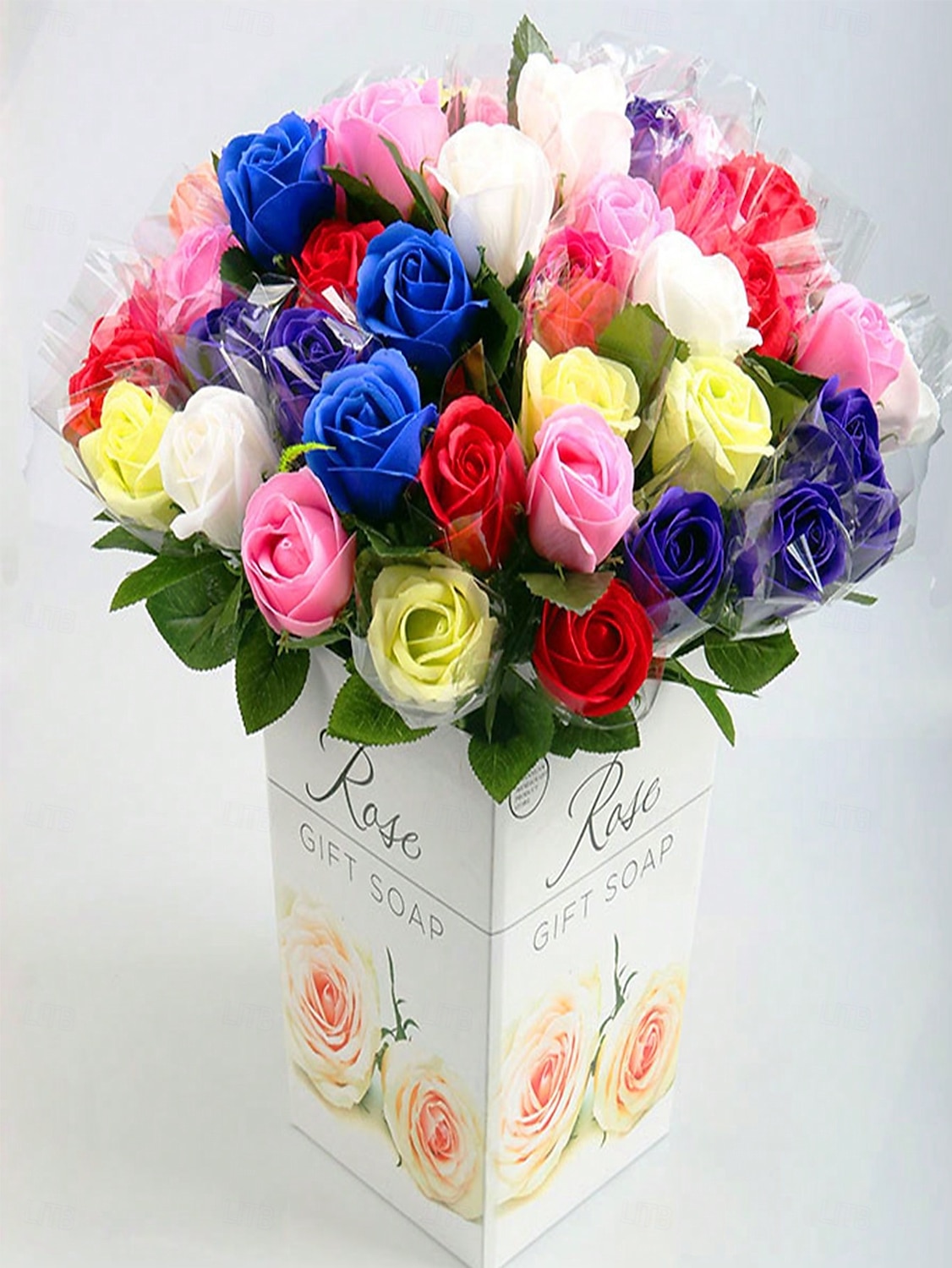 einzelne künstliche Seifenblume in einem kreativen transparenten Geschenkbeutel, ideal als Geschenk zu Weihnachten, zum Muttertag, zum Geburtstag, zur Hochzeit, zum Valentinstag, zum Jahrestag, zum 2025 - $4.99 –P1