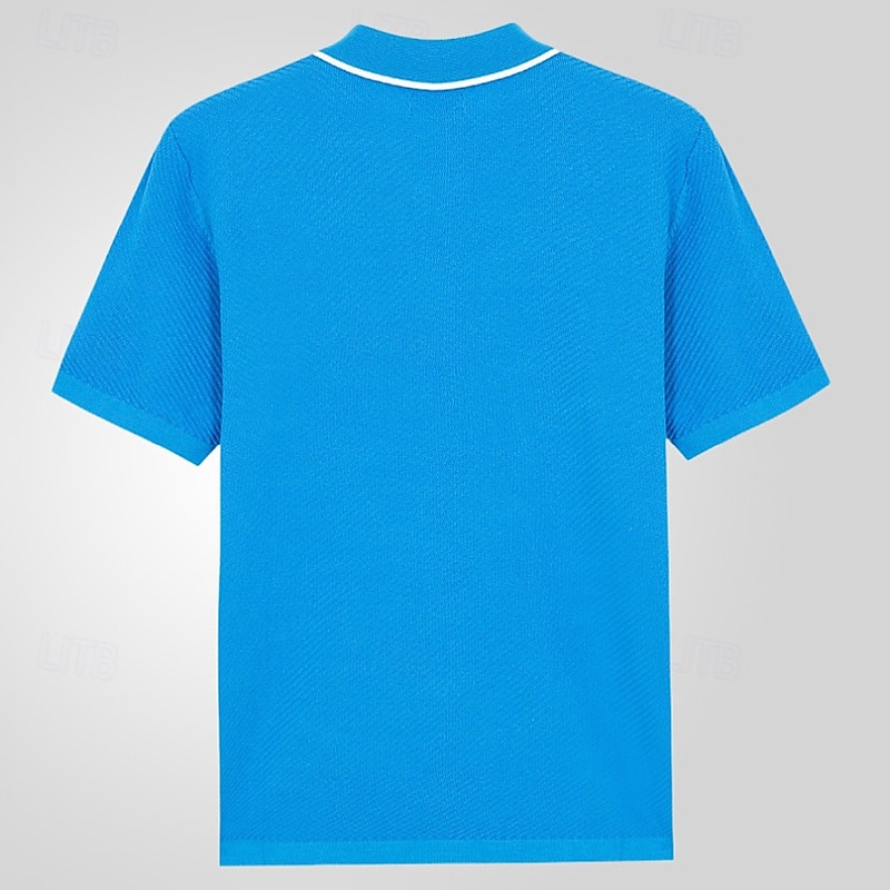 Ανδρικά Button Up Polos Πουκάμισο γκολφ Causal Αθλητικά Πέτο Κοντομάνικο Μοντέρνα Βασικό Σκέτο Κουμπιά Καλοκαίρι Μπλε Πορτοκαλί Γκρίζο Button Up Polos 2025 - $34.99 –P7