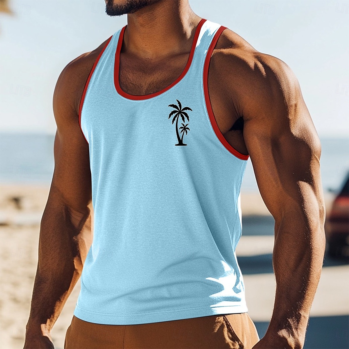 Men's Tank Top Vest Undershirt Sleeveless Shirt Sleeveless U Neck Scoop Neck Summer Solid Color Plain Fashion Classic Comfortable Color Block Street Casual Sports Black White Red Top Tee for Men 2025 - $10.99 –P5