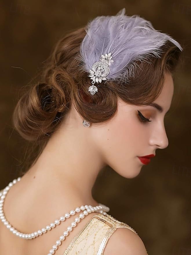 Retró Ordító 20-as évek 1920-as évek Fejpánt A nagy Gatsby Flapper lány Toll Női Mindszentek napja Farsang Esküvő Estély Álarcos mulatság Fejpánt 2025 - $17.99 –P11