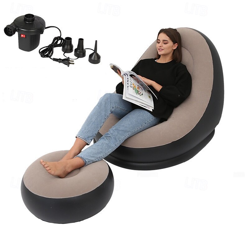 sofá inflável portátil com pedais - sofá dobrável confortável para camping ao ar livre com kit de restauração de 2025 por $77.99 –P2