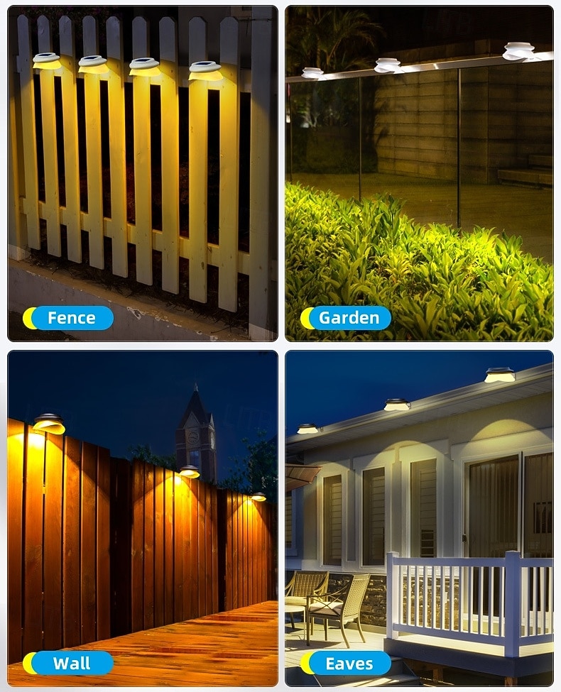 Solar Fence Lights Outdoor Wall Lights 9 LED Super Bright Waterproof Wireless Security for Garden Wall Yard Deck 2026 - $17.99 –P8