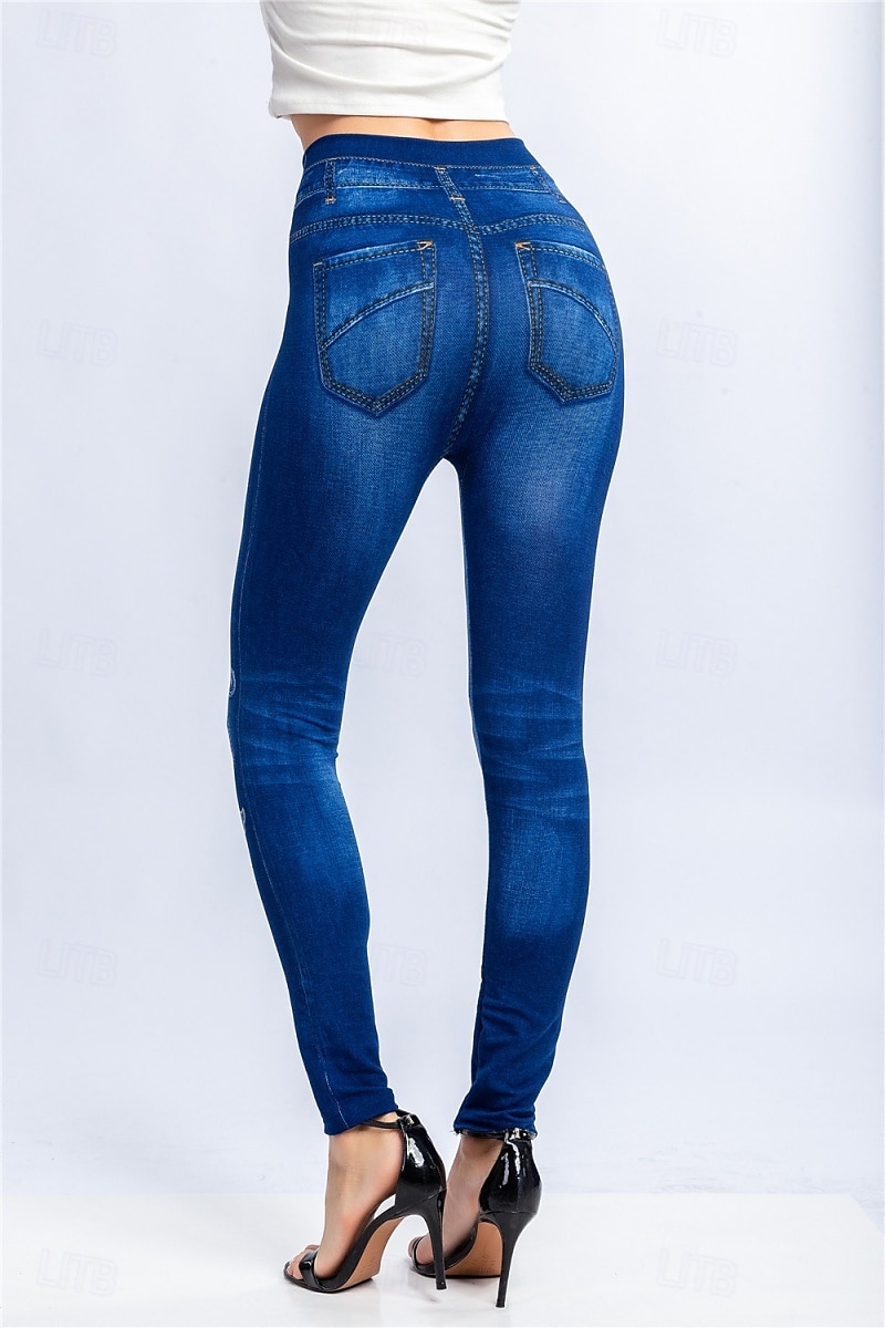 Leggings pour femmes Pantalons Impression 3D Chinos Vacances Streetwear Décontracté Longueur Complète Haute Taille Imprimé Papillon Confortable Doux Agréable Extensible Extérieur Rue Noir Bleu Été de 2025 ? $13.99 –P10